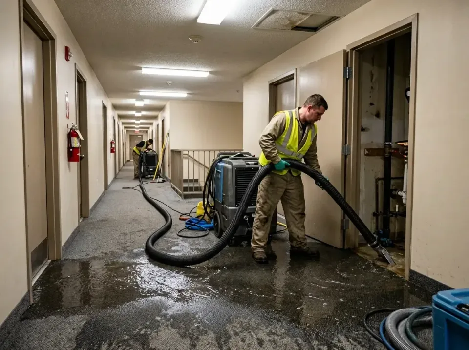 multi-unit-apartment-hallway-f-005 — frequently asked questions, Emergency Burst Pipe Water Extraction & Removal in Burlinga…